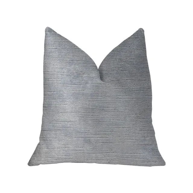 Throw Pillow 26 in blue silver