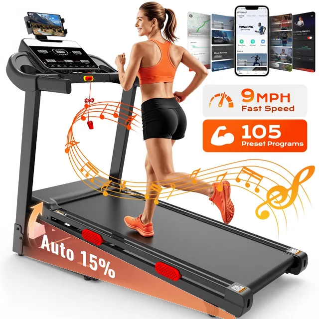 Foldable Treadmill 330lb 3.8hp
