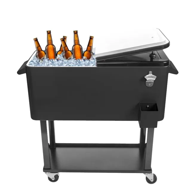 Cooler Cart 80 quart portable white