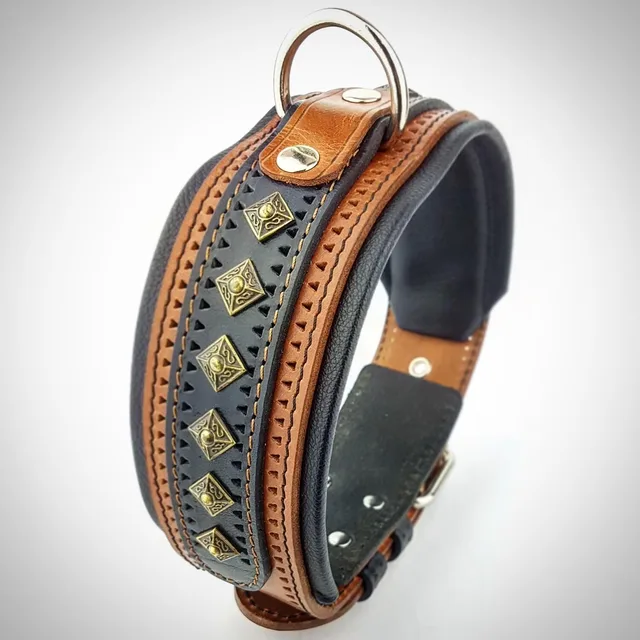 Dog Collar 19.7 inch brown 2.5 inch