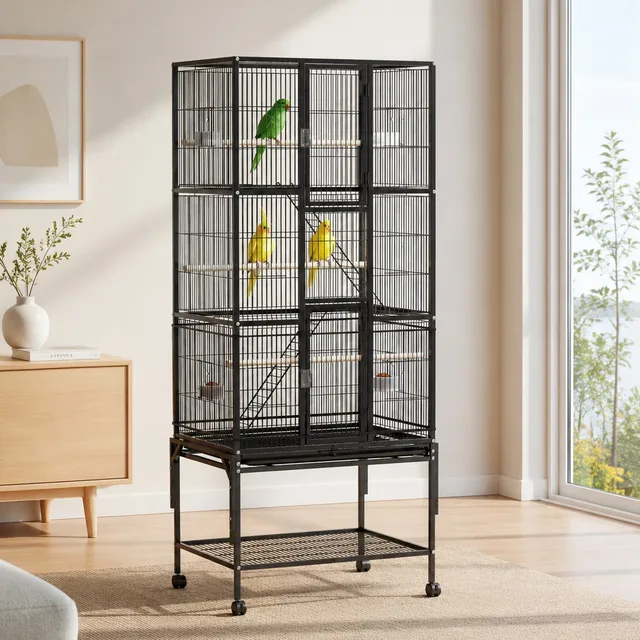 Bird Cage 69" black 8 inches