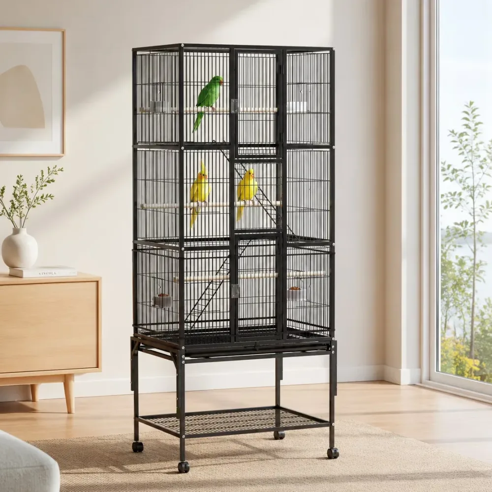 Bird Cage 69" black 8 inches