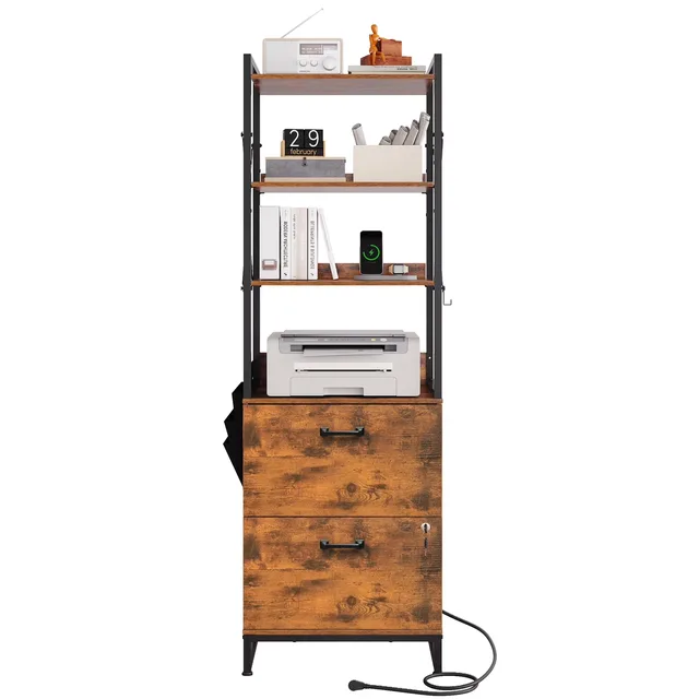 Cabinet adjustable brown 20.8"
