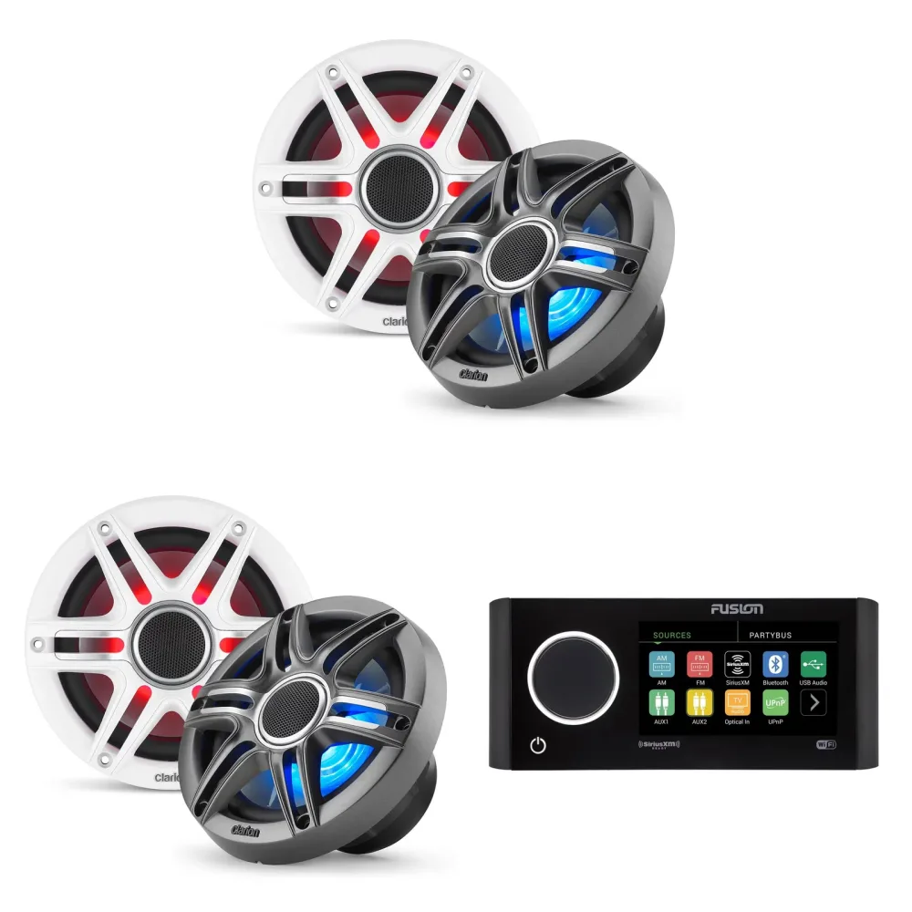 Speaker 2 pair white gray