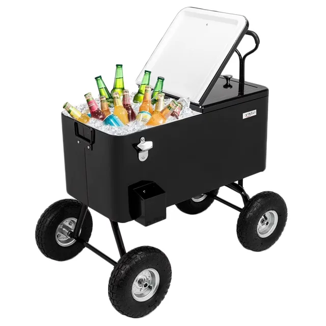 Rolling Cooler 80 quart 10" portable