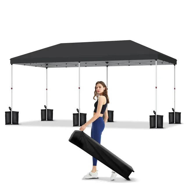 Pop-up Canopy white black 8-10 people