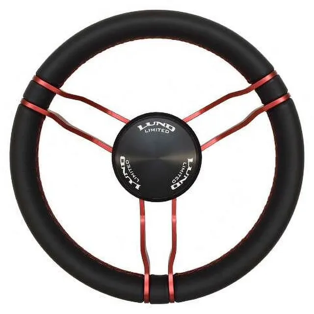 Steering Wheel 4 inch black red
