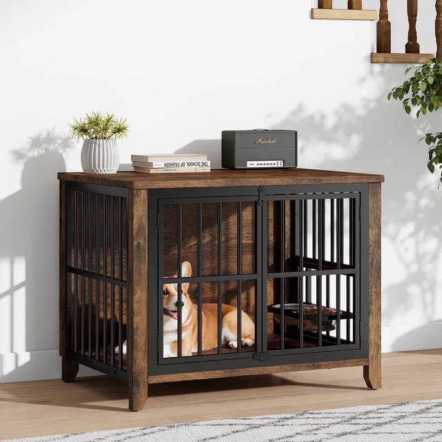Dog Crate 37" 31.4 in gray
