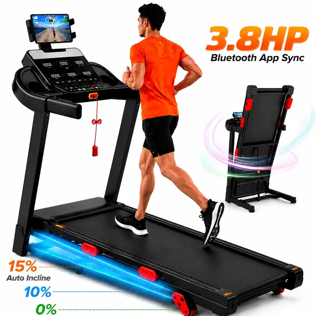 Running Machine 3.8hp 330lbs folding