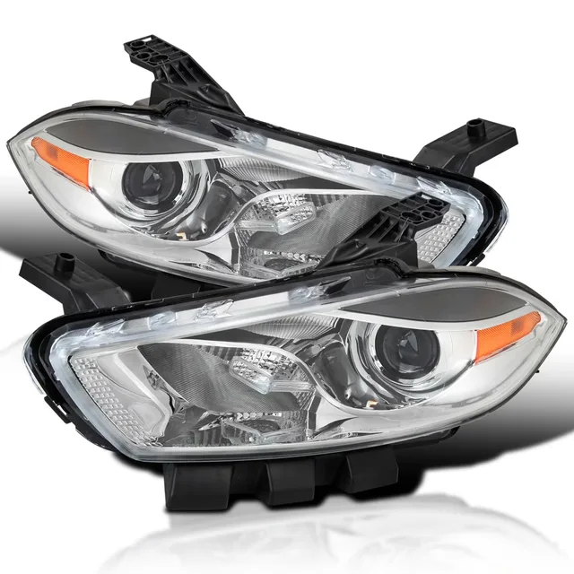 Projector Headlights black 1 pair waterproof