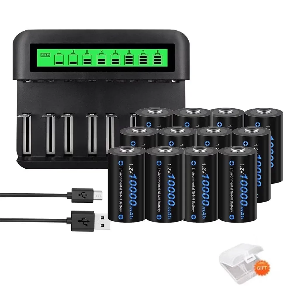 Batteries 12 pack 1.2v rechargeable
