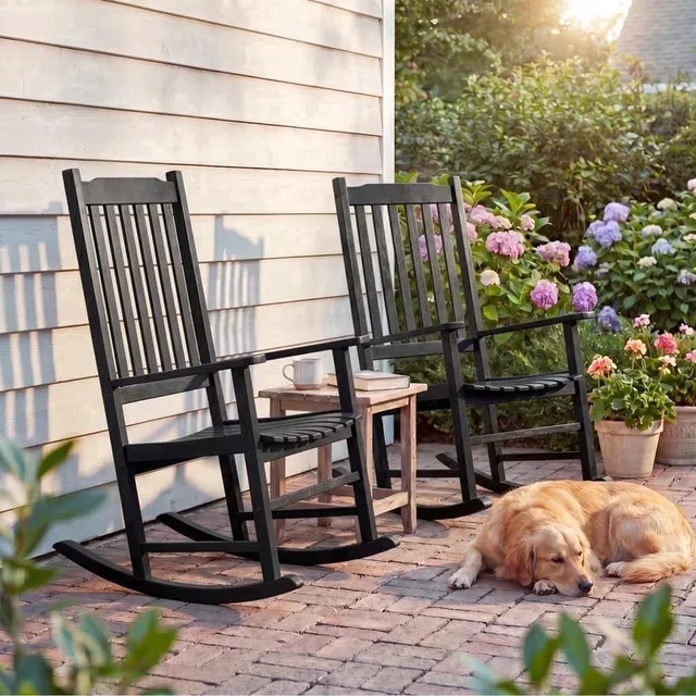 Rocking Chair 2 pack brown black