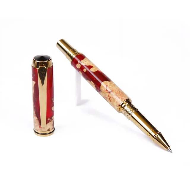 Rollerball Pen red silver