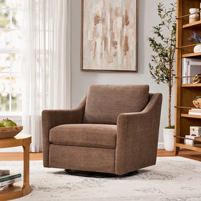 Accent Chair brown 33.375 in 33 in