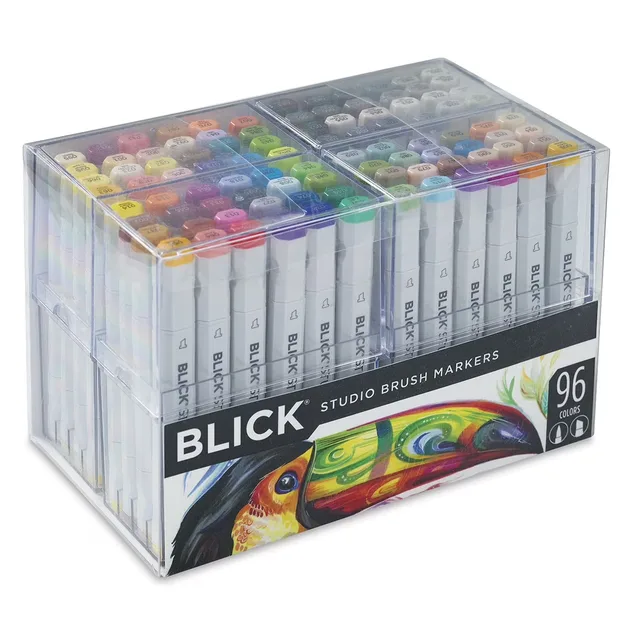 Brush Markers white green gray