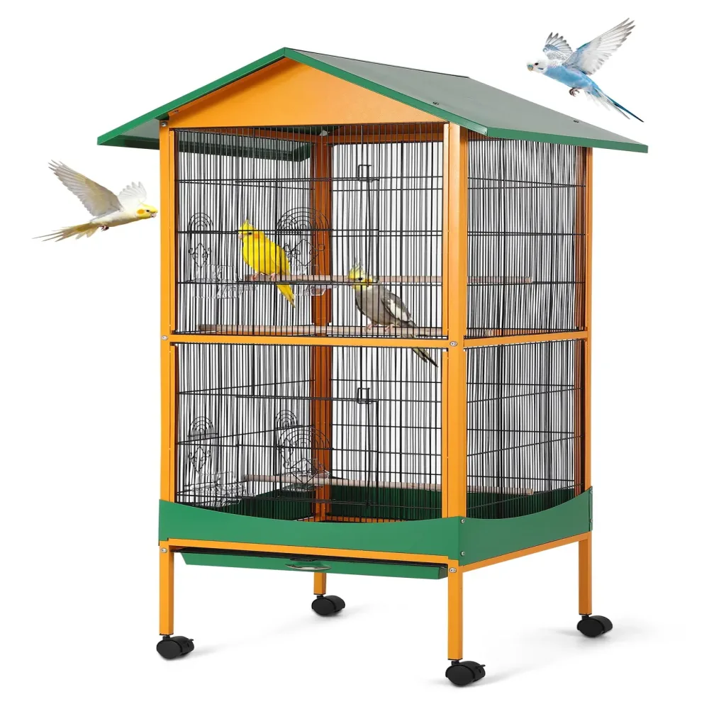 Parrot Bird waterproof grey yellow