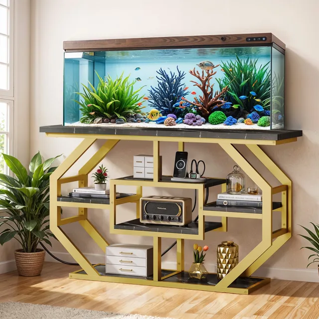 Aquarium Stand 55-75 gallon black 51.6"