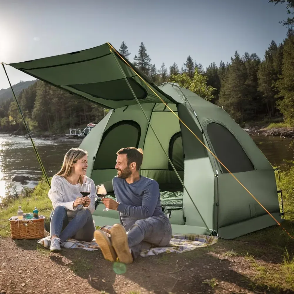 Camping Tent foldable 77" 57"