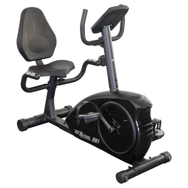 Recumbent Bike black 225 lb adjustable