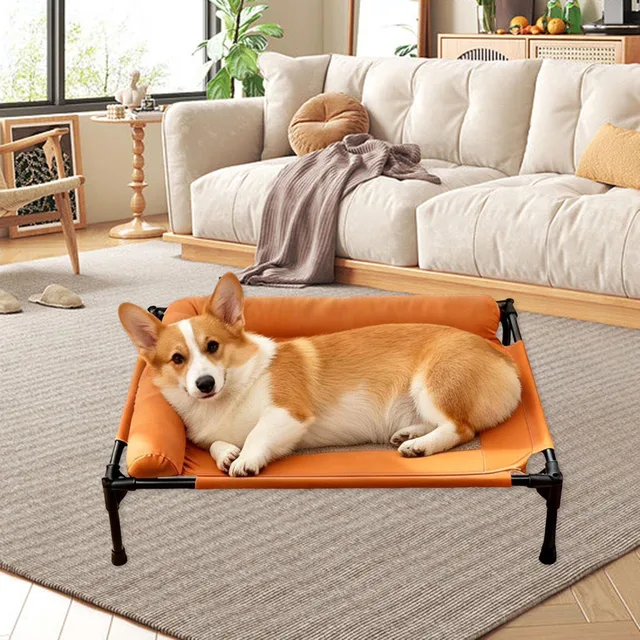 Dog Bed brown 95 lb portable