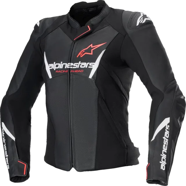 Leather Jacket black white
