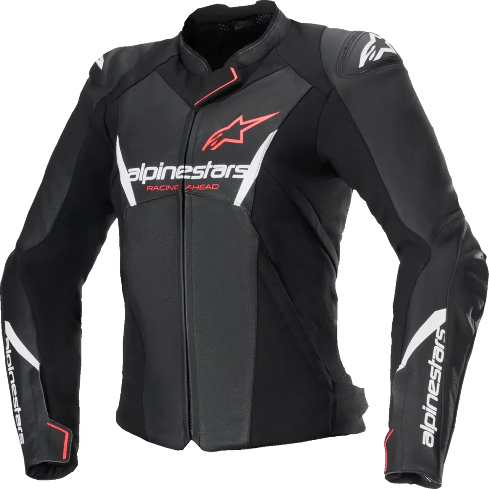 Leather Jacket black white