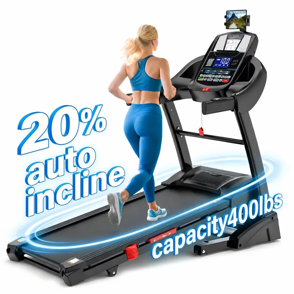 Foldable Treadmill 5.1hp 300-400 lbs