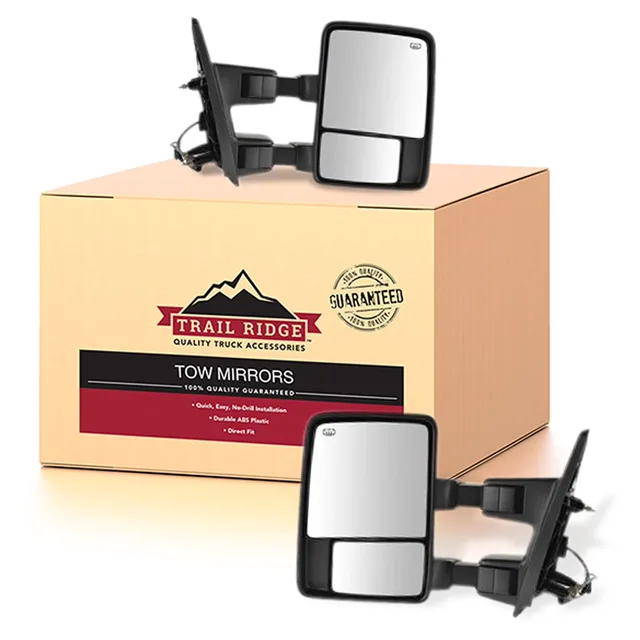 Tow Mirror folding telescoping black
