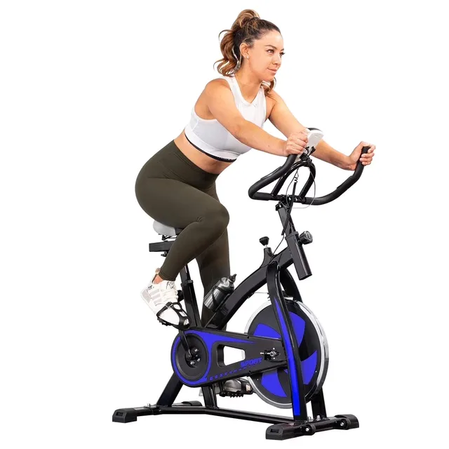 Exercise Bike blue heavy-duty adjustable