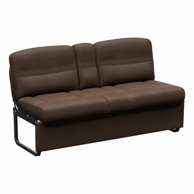 Sofa 62" adjustable brown