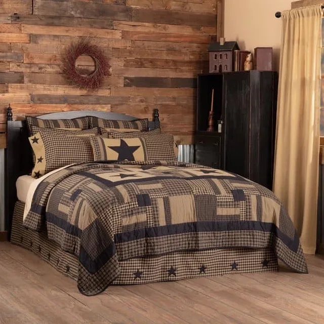 Bedding black tan 95 inch