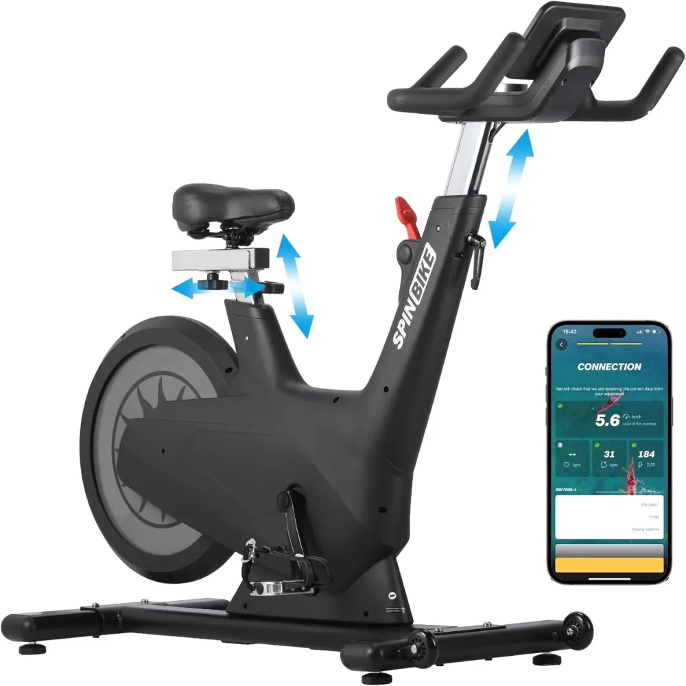 Exercise Bike adjustable blue 44.69"