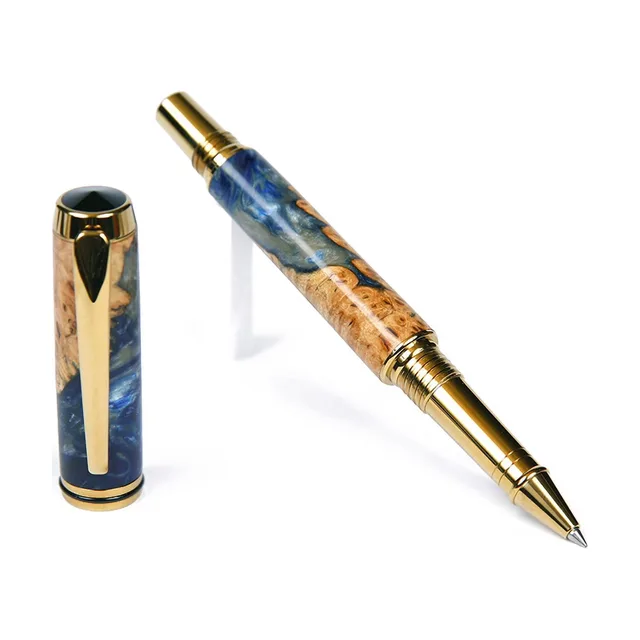 Rollerball Pen blue silver