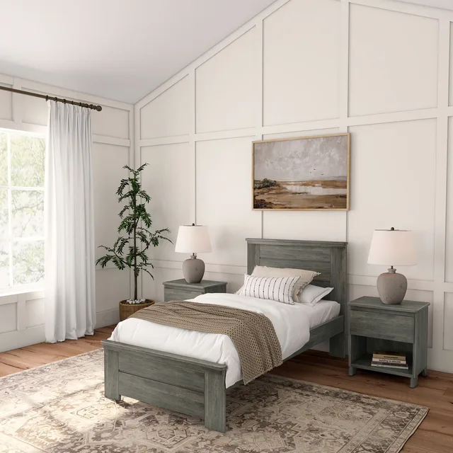 Bed Frame brown 400 lbs 78.25"