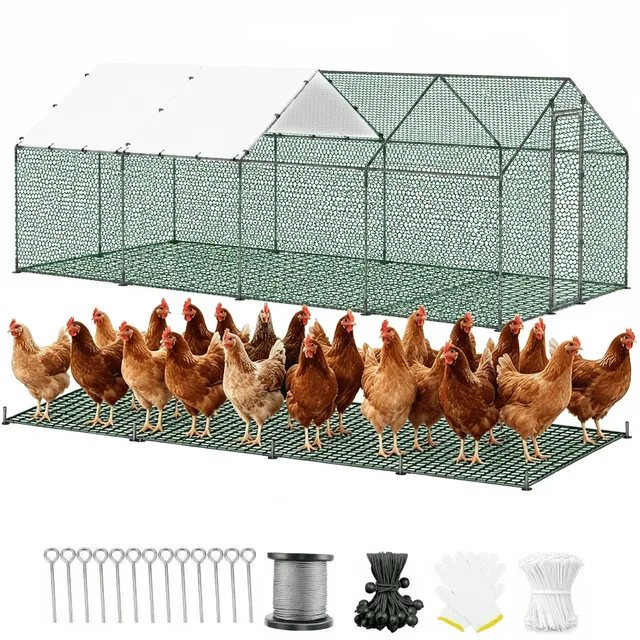 Chicken Coop 4 ft heavy-duty 9.8 ft