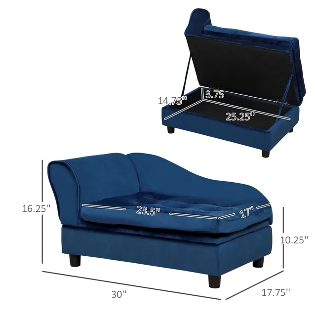 Dog Bed blue 23 liters