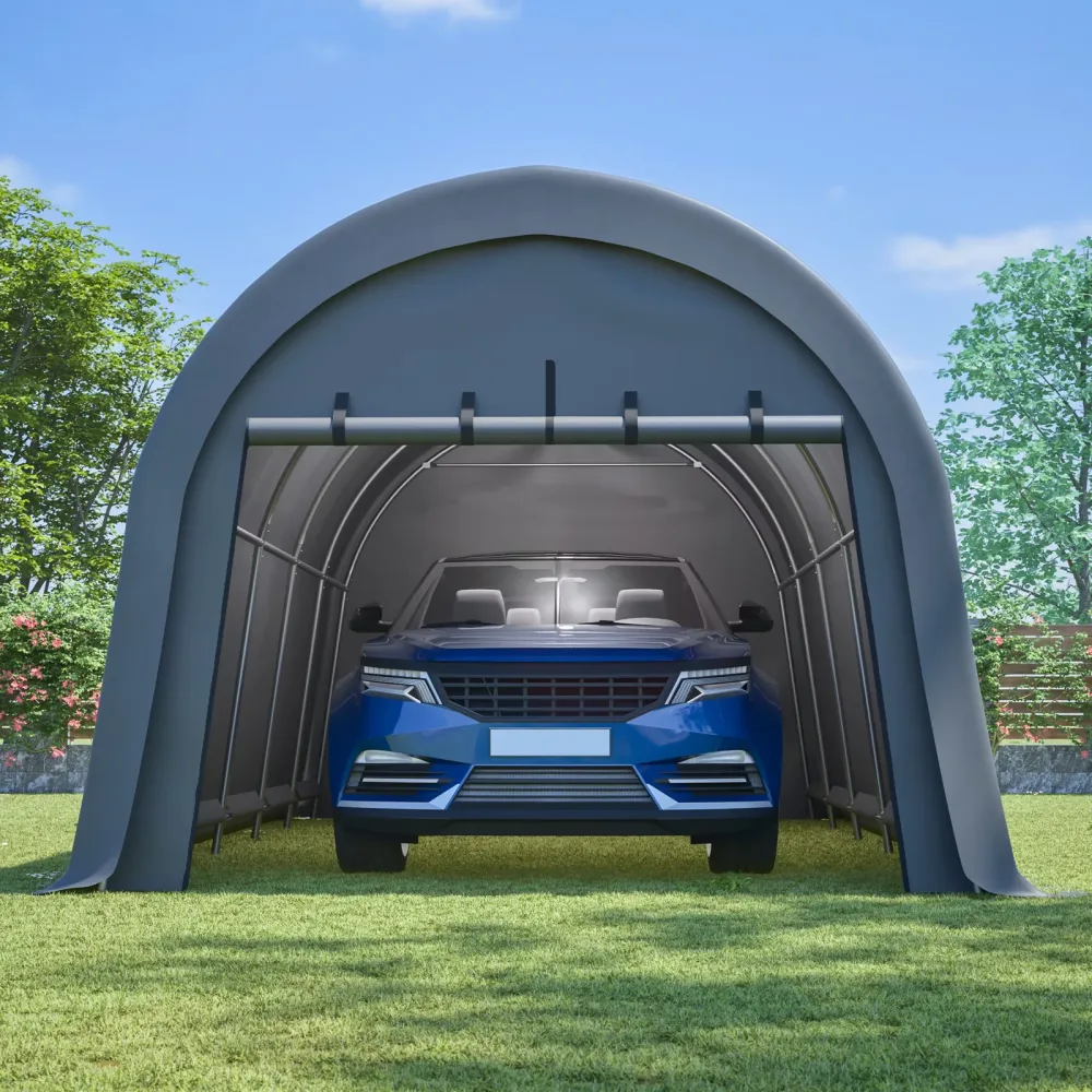 Carport portable grey 240"
