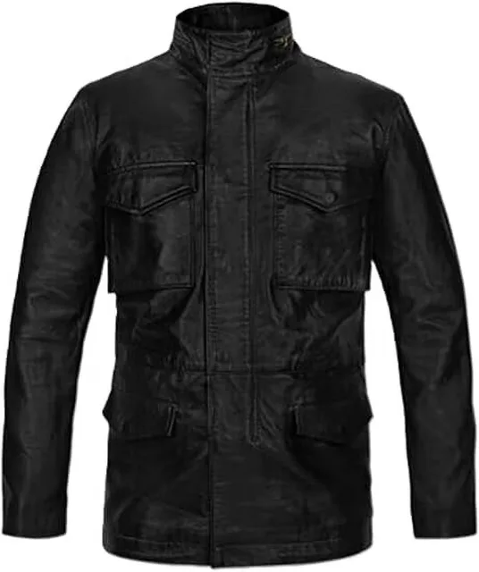 Leather Jacket black 6 inches 40 inches