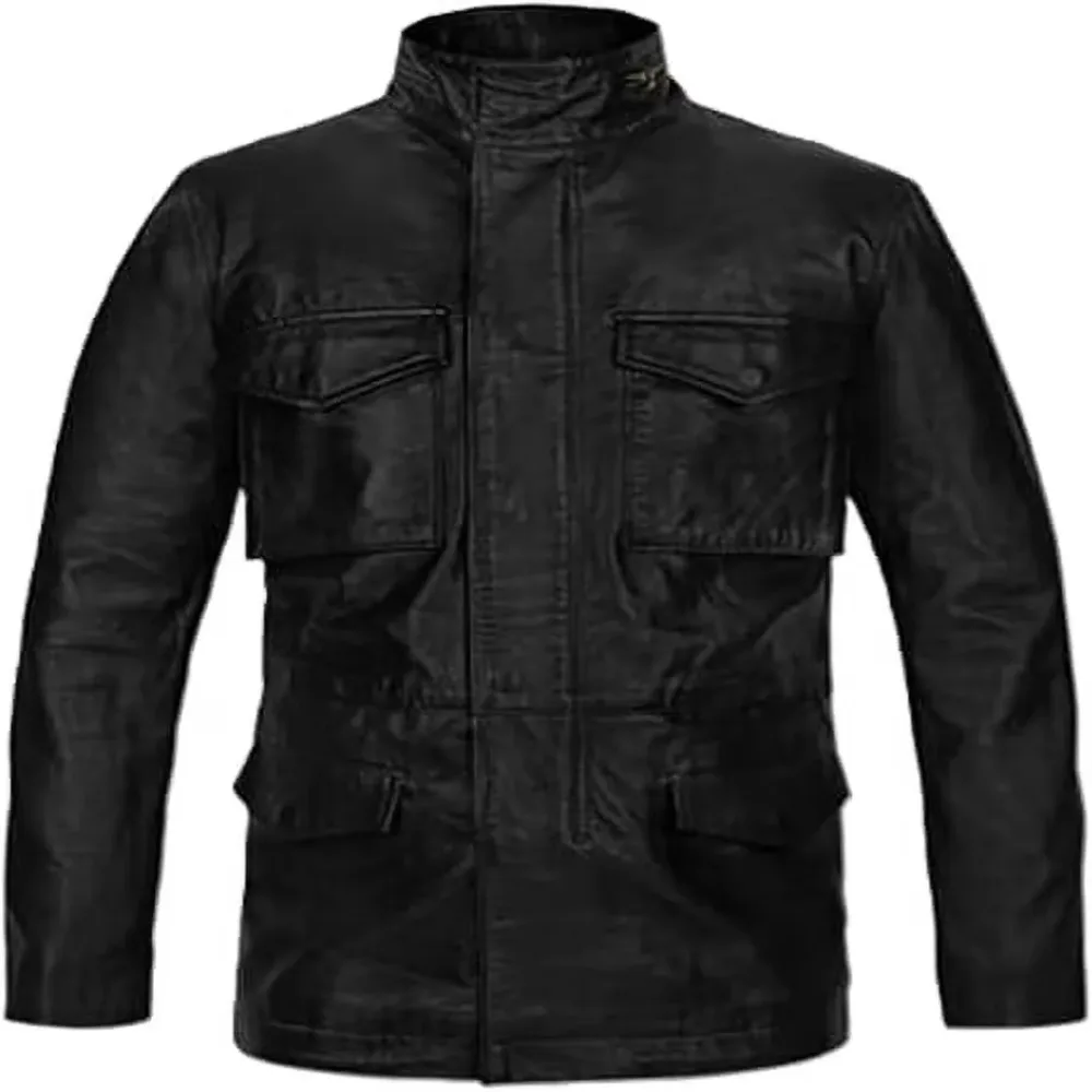 Leather Jacket black 6 inches 40 inches