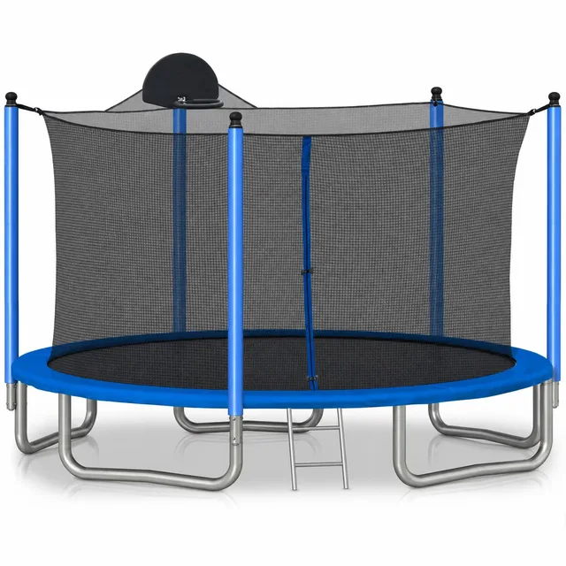 Backyard Trampoline 14ft 12ft blue