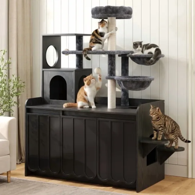 Litter Box 50.6" black 88 lbs