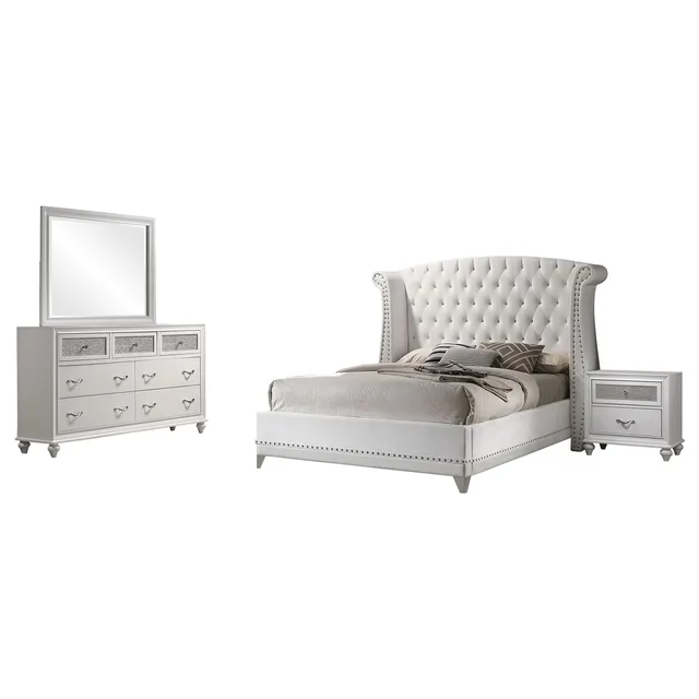 Bedroom white 97.75 inches 88.25 inches
