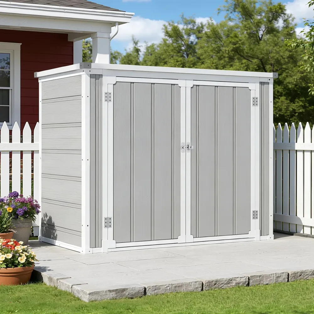 Storage Shed 2.5' 6' gray
