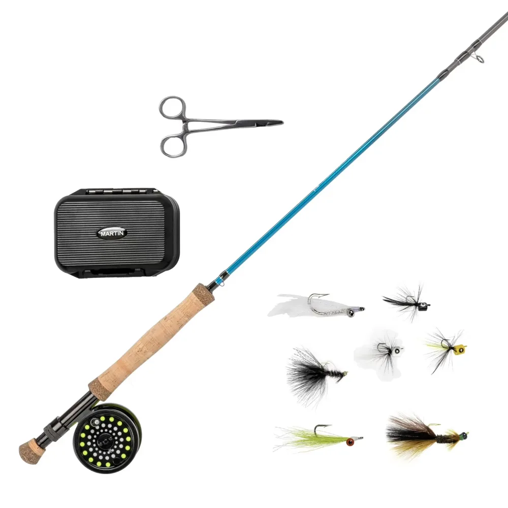 Fly Reel blue black adjustable
