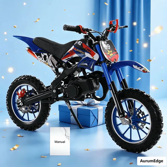 Motorcycle red blue 60cm