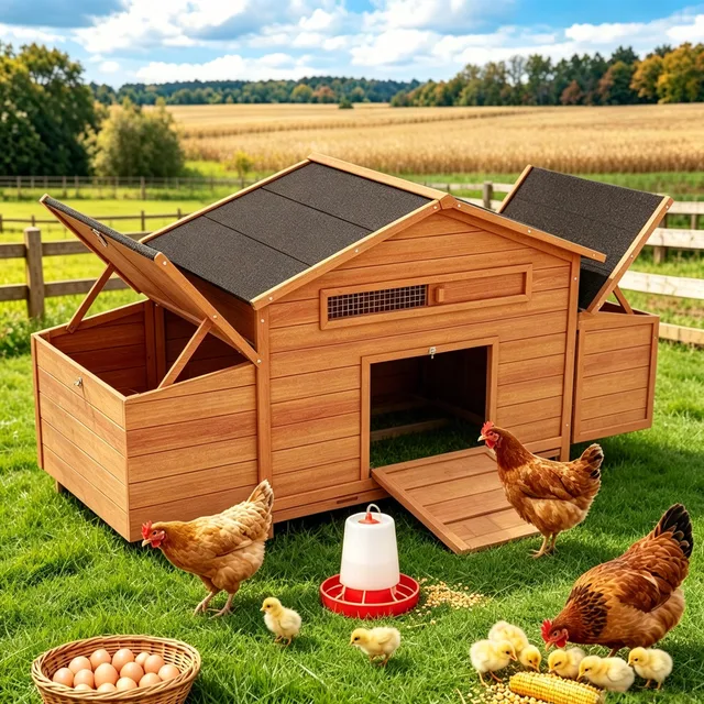 Chicken Coop 70" green brown