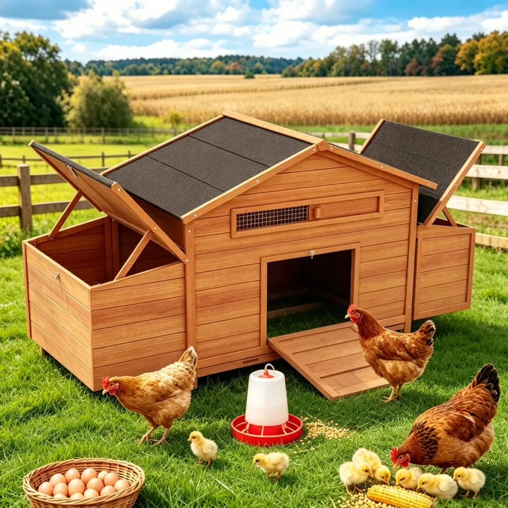 Chicken Coop 70" green brown