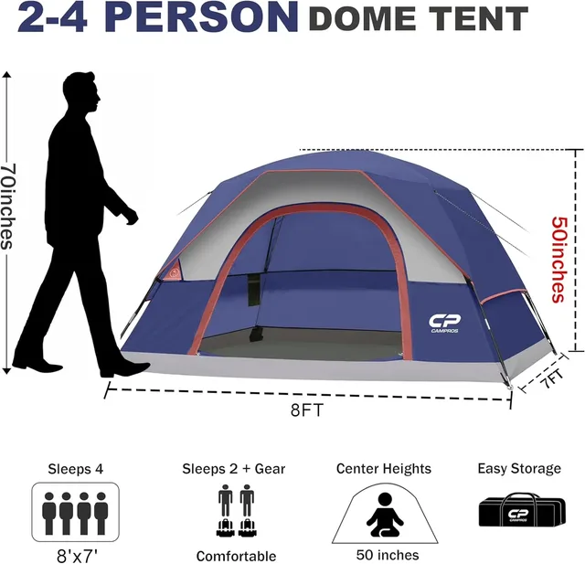 Camping Tent 4 person waterproof windproof