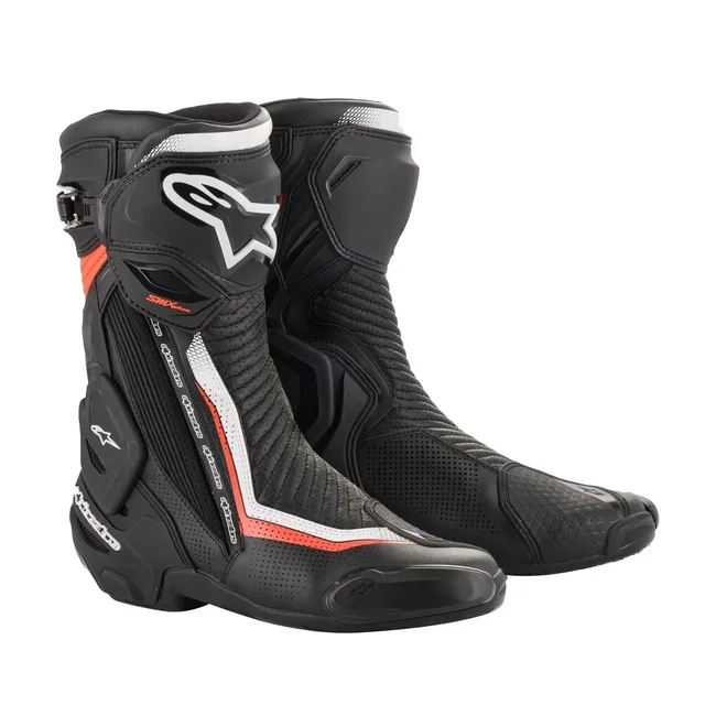 Mens Motorcycle black white red