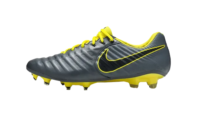 Soccer grey yellow black